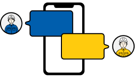 チャットで連絡を取る